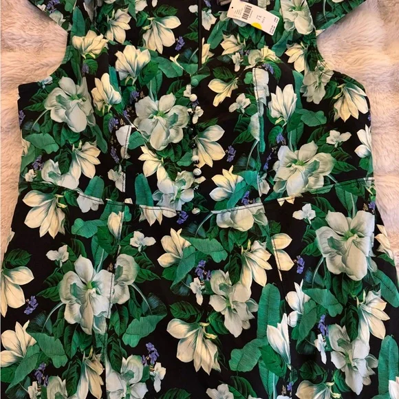 NWT $170 Anthropologie Green Floral Midi Dress - Picture 4 of 5